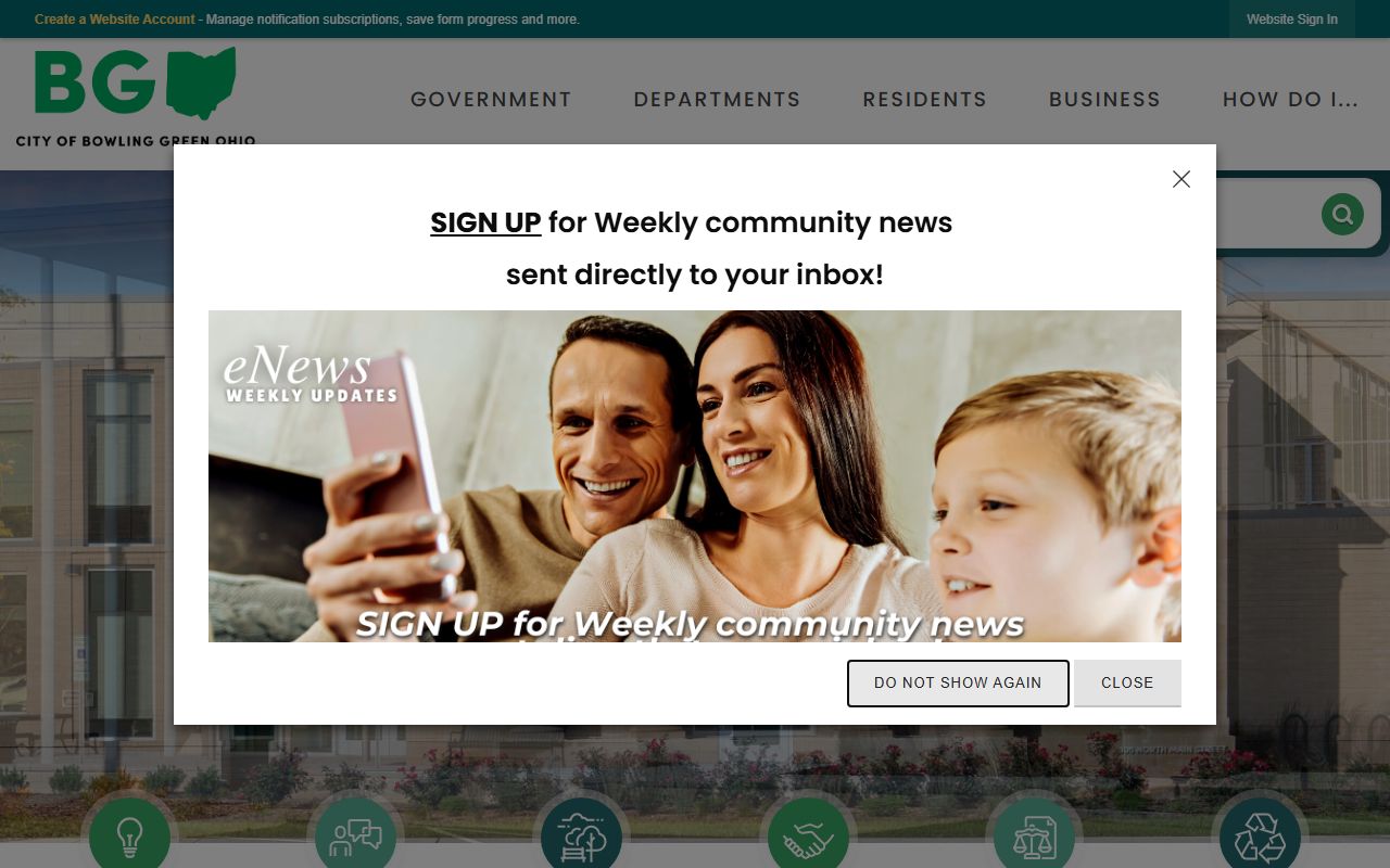 Bowling Green city website for white pages record access