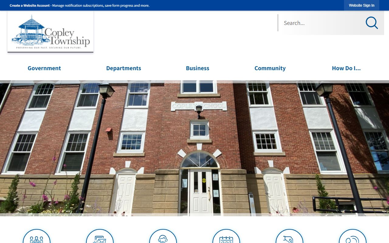 Copley Township website for Copley white pages lookups