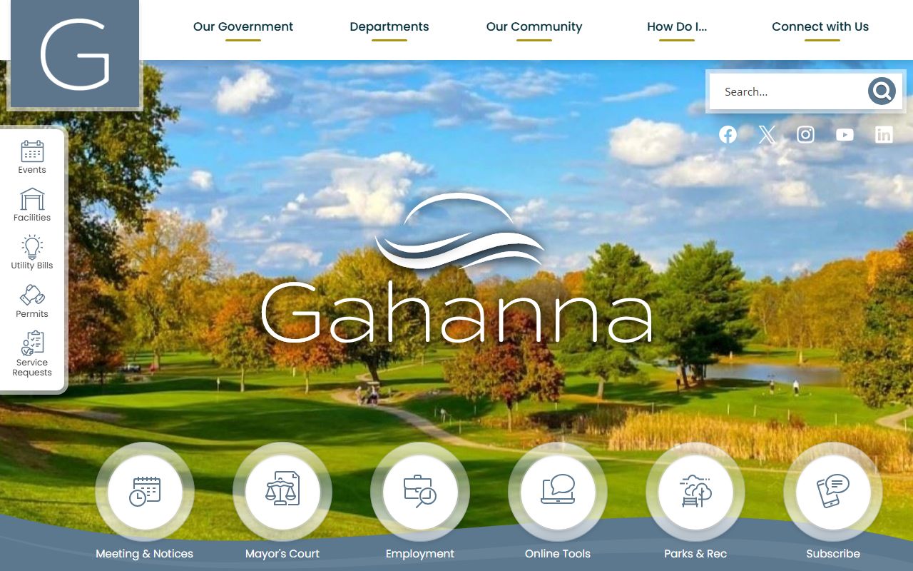Gahanna city website for white pages record searches