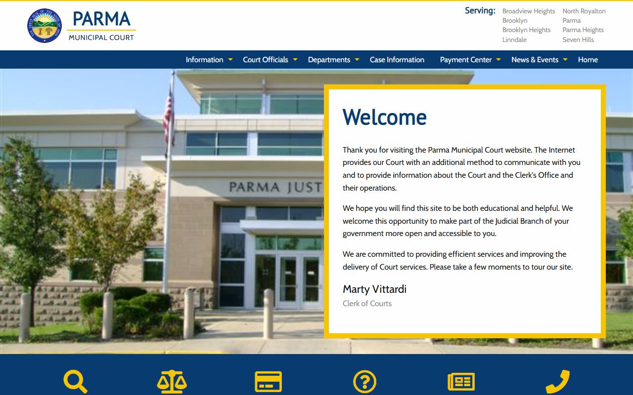 Parma Municipal Court case search for Parma white pages