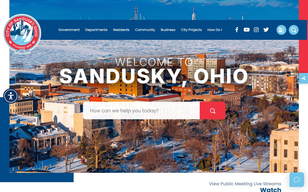 Sandusky city website for Sandusky white pages lookups