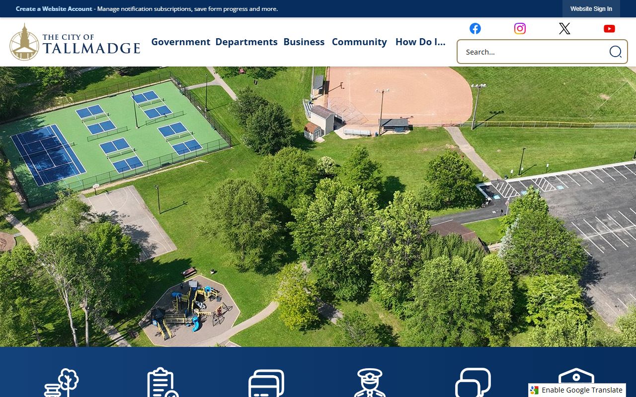Tallmadge city website for white pages record searches