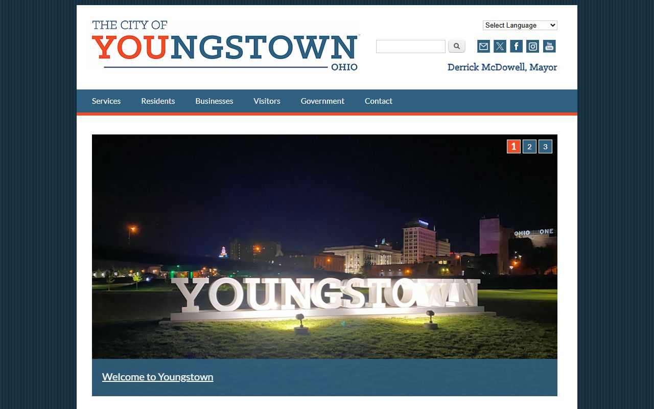 Youngstown city website for white pages searches