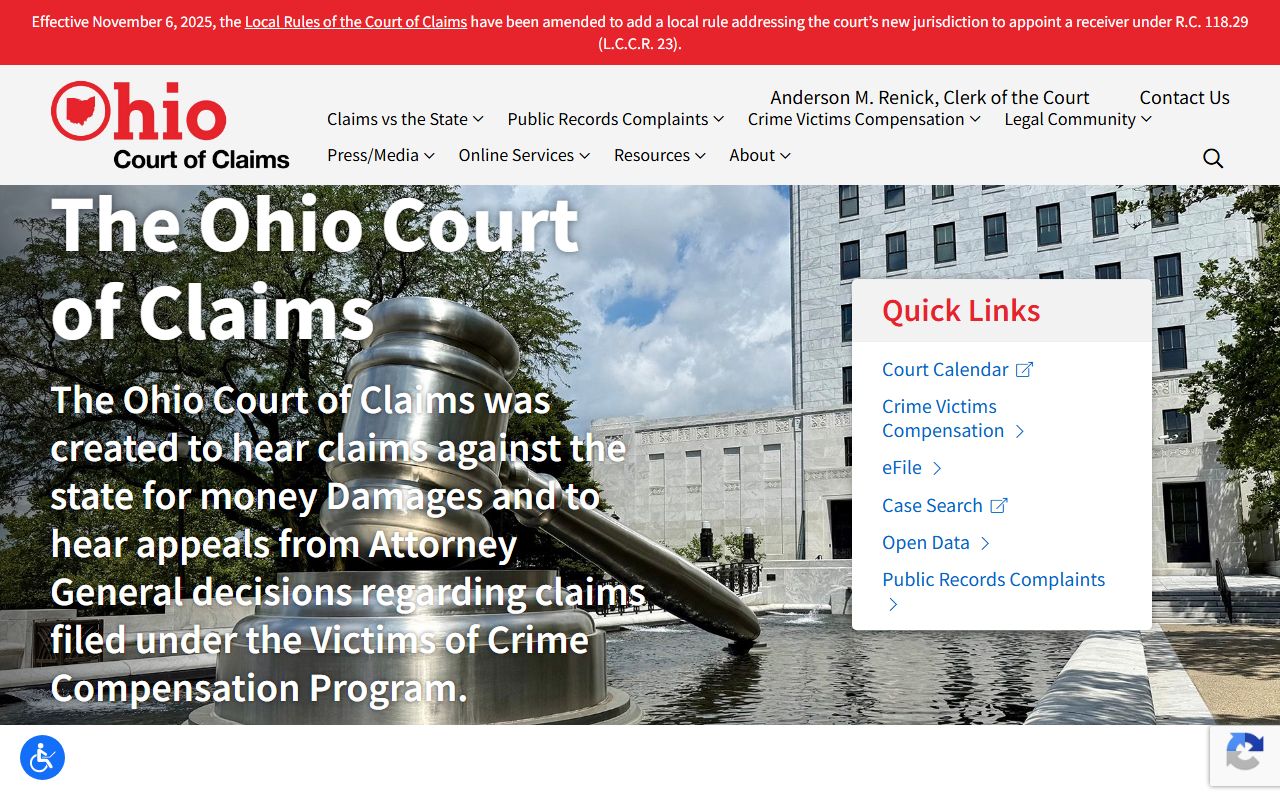 Ohio Court of Claims public records for Ohio white pages