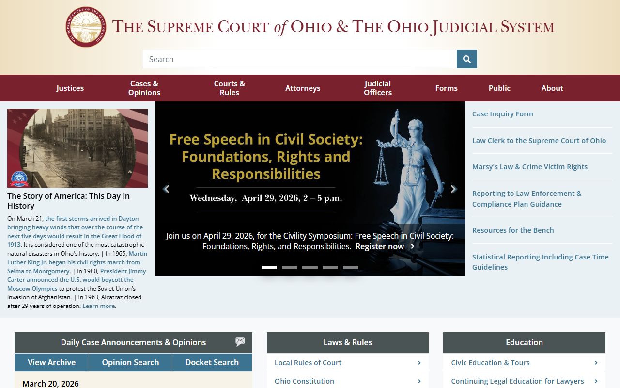 Ohio Supreme Court records search for Ohio white pages